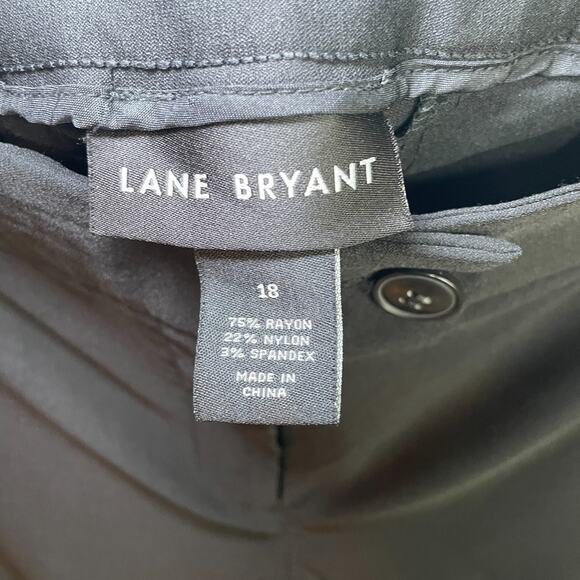 Lane Bryant Slacks Pants Size 18 Black Rayon Blend Pocket Zip Office Work Career - Picture 6 of 7